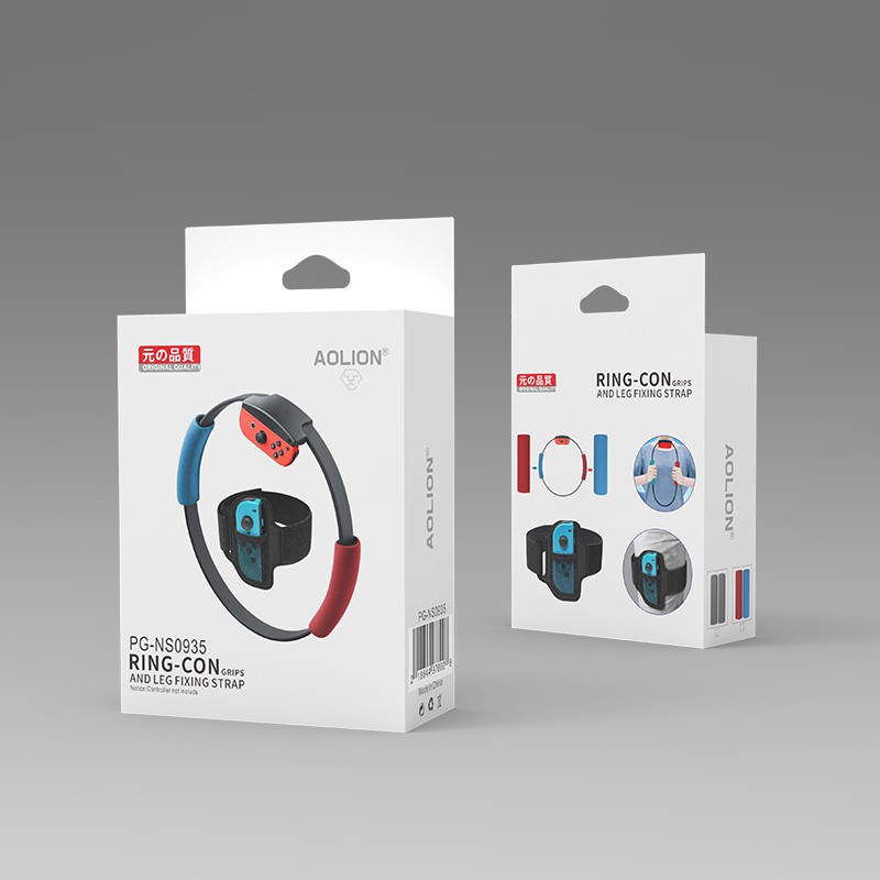 Adjustable Elastic 56cm Leg Fixing Strap Sport Band + Non-Slip Ring-Con Grips For Nintend Switch Joy-con Ring Fit Adventure Game