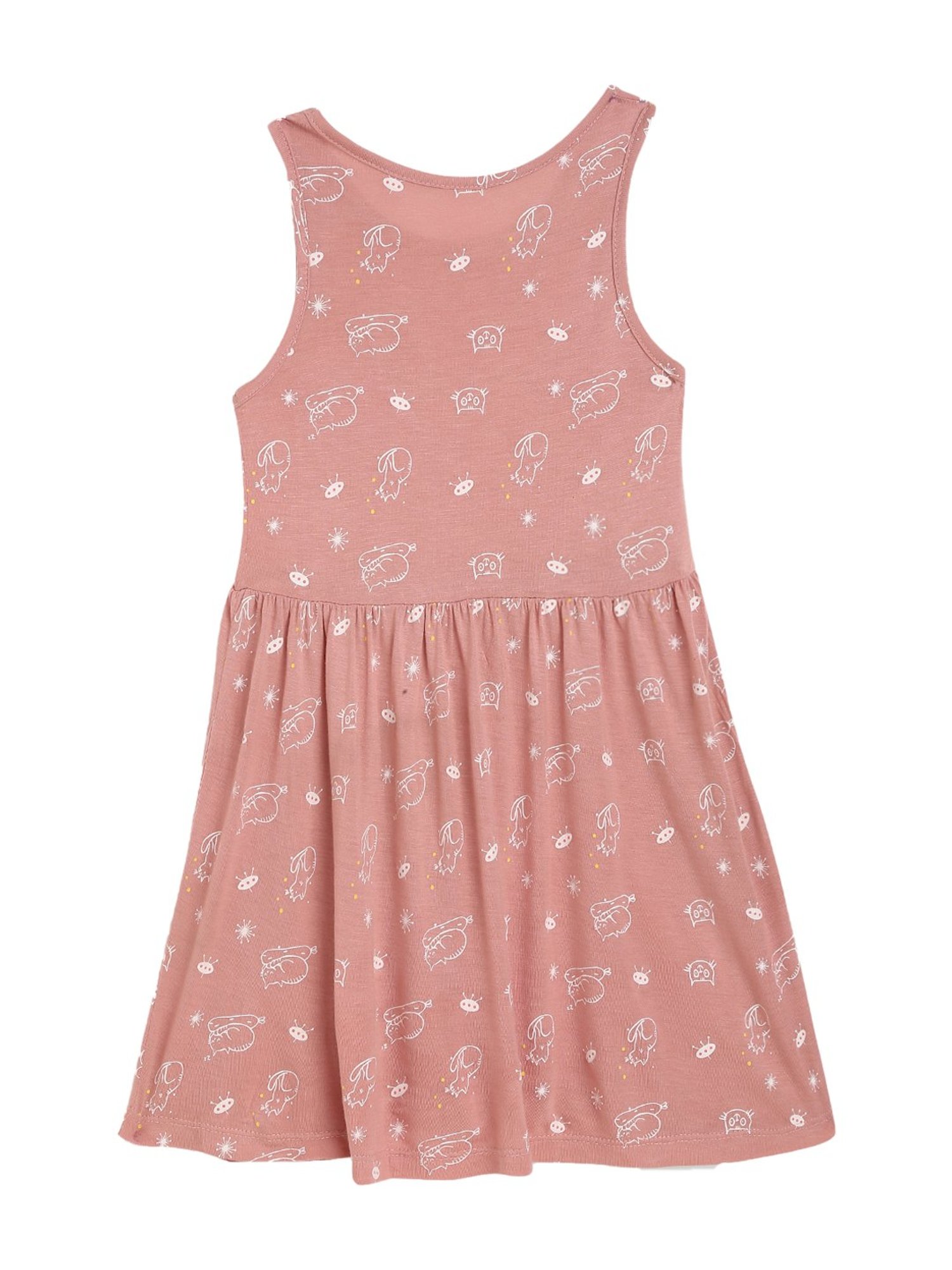 Kids Craft Peach Floral Print Dress