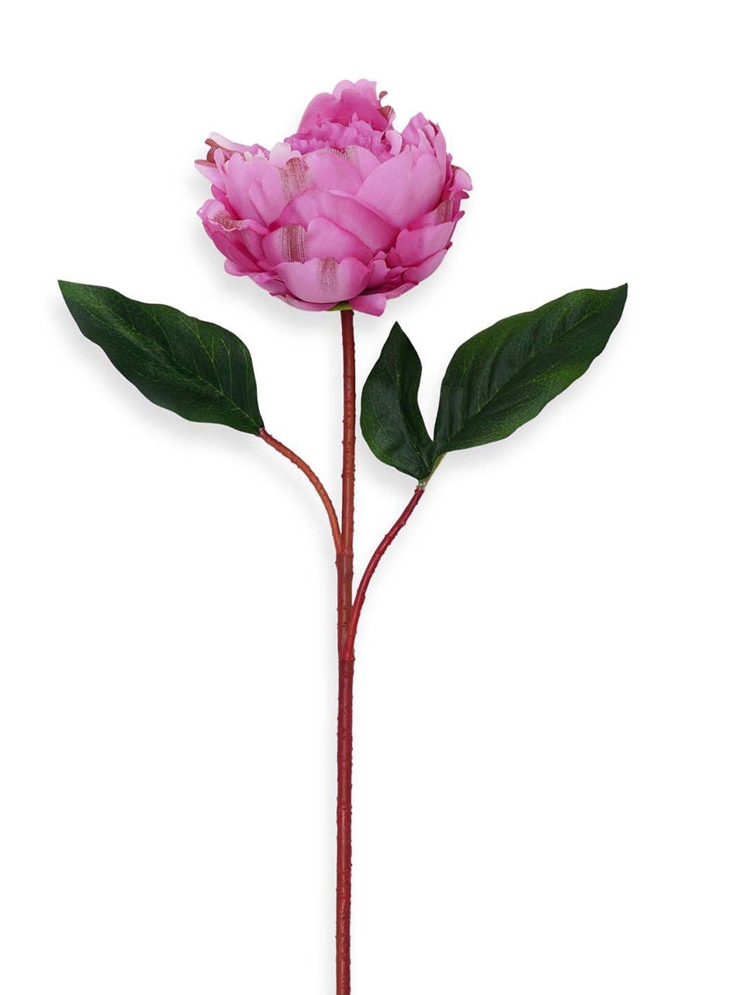Pure Home and Living Dark Pink Plastic Artificial Peony Flower Stem