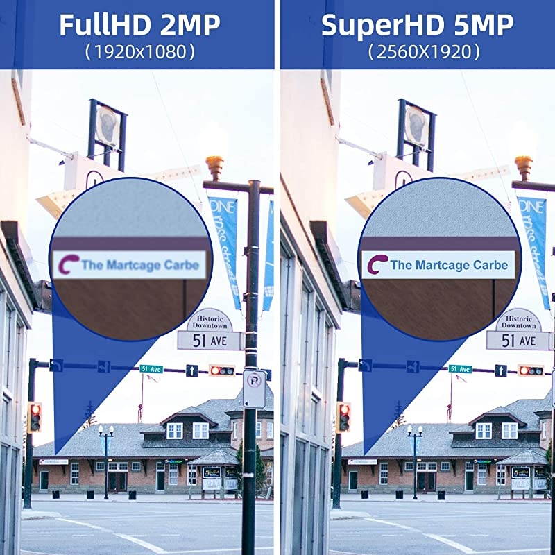 5MP Lite Home Security Camera System,8CH DVR Complete Surveillance Systems,8pcs 5MP(2560TVL,2.5&times;1080P) Wired CCTV Bullet Cameras Indoor Outdoor Waterproof Night Vision Motion Detection NO HDD