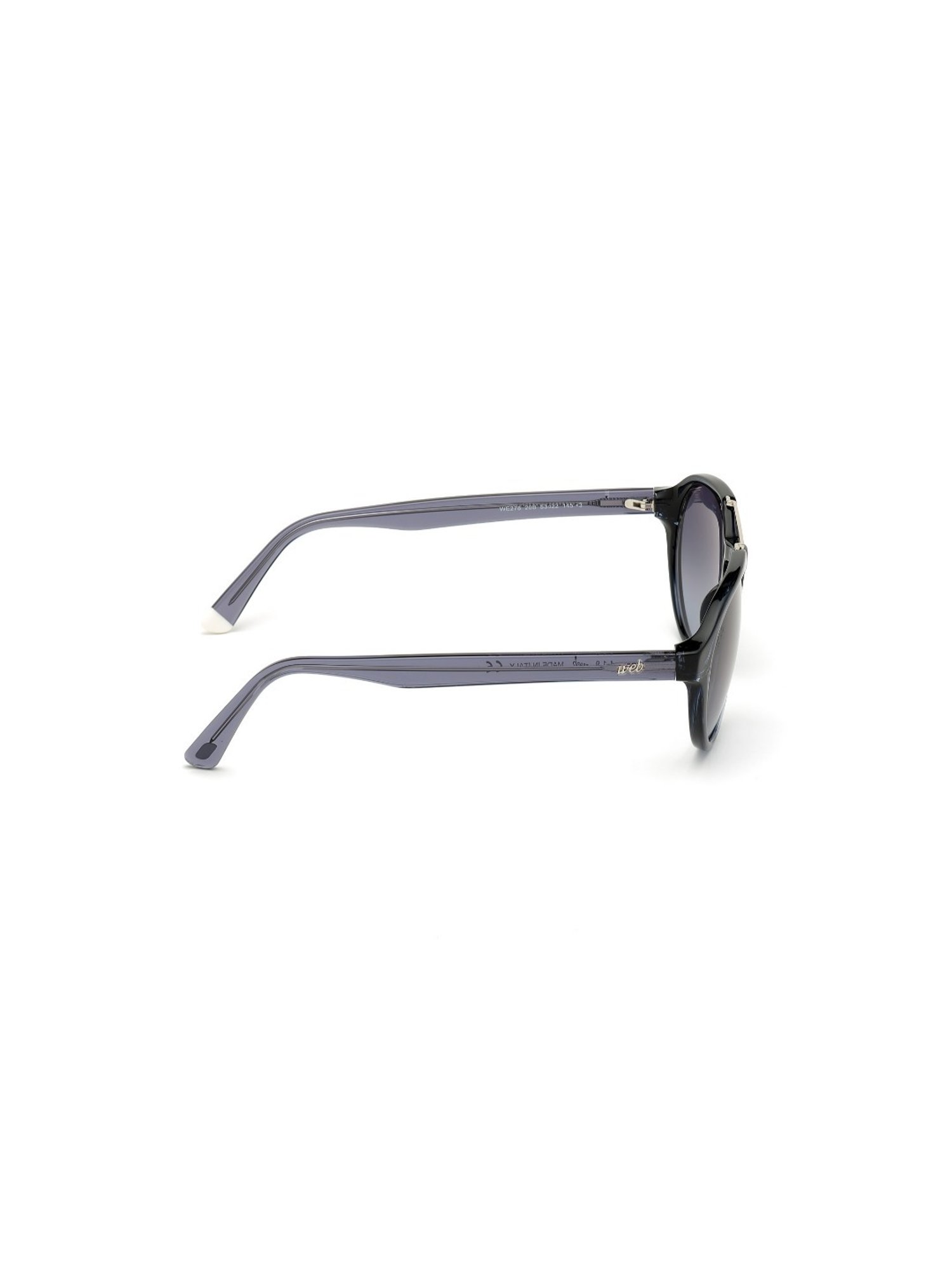 Web Eyewear Grey Round Sunglasses for Men Designed in Italy