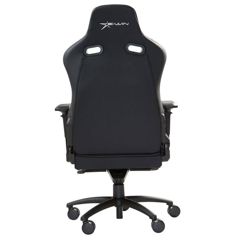 E-Win Flash XL Series Ergonomic Computer Gaming Home Office PU Leather Tall Back Chair with Pillows, Black