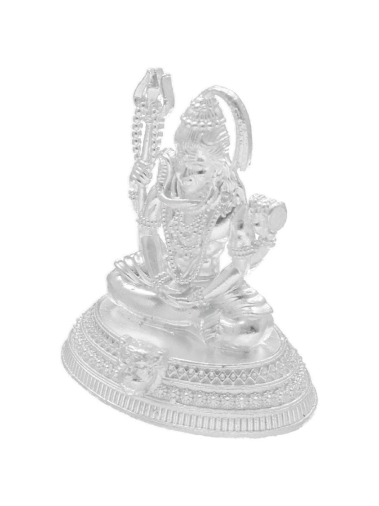 Sri Jagdamba Pearls 0.8 Silver Lord Shiva Divine Idol - 26 gm