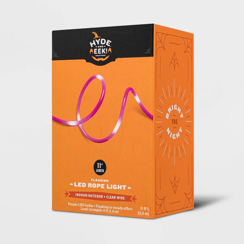 11' Purple LED Dewdrop Halloween Rope Light - Hyde & EEK! Boutique™