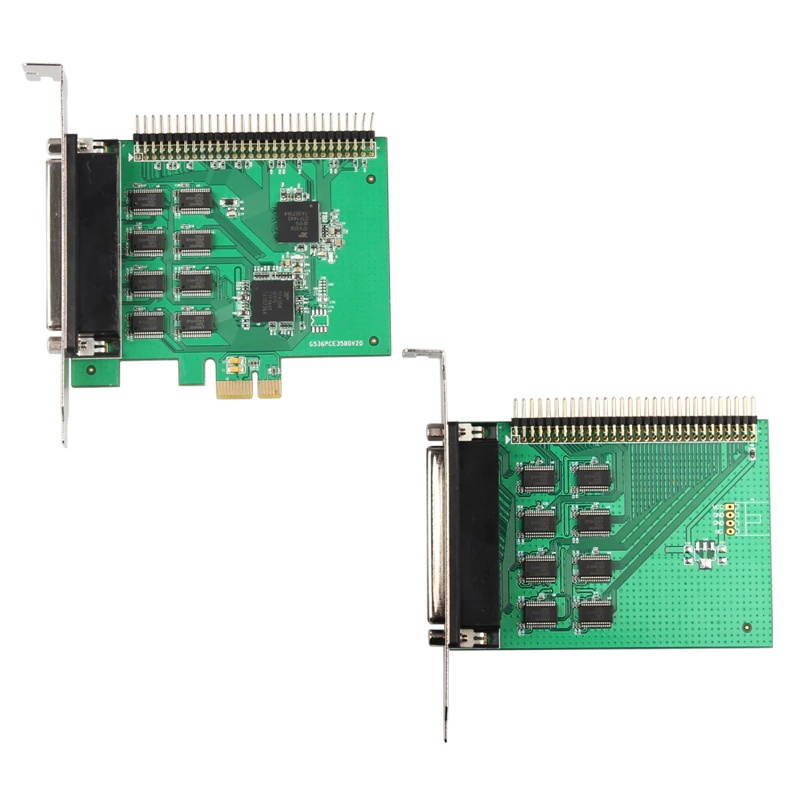 PCI-Express to 16 Port Serial RS232 Expansion Card Two DB62 to DB9 Fan-out Cable