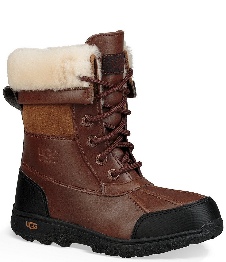 UGG&reg; Kids' Butte II Waterproof and Leather Winter Boots (Youth)