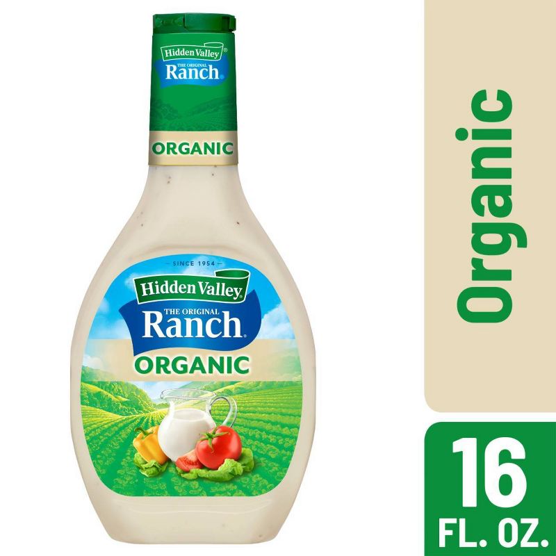 Hidden Valley Original Ranch Organic Salad Dressing & Topping - Gluten Free - 16fl oz
