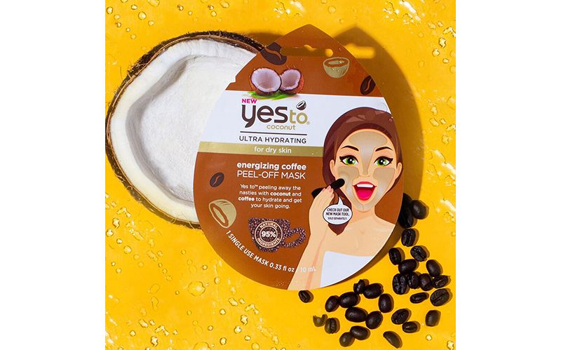 Yes To Coconut Energizing Coffee Peel Off Single Use Face Mask - 0.33 fl oz