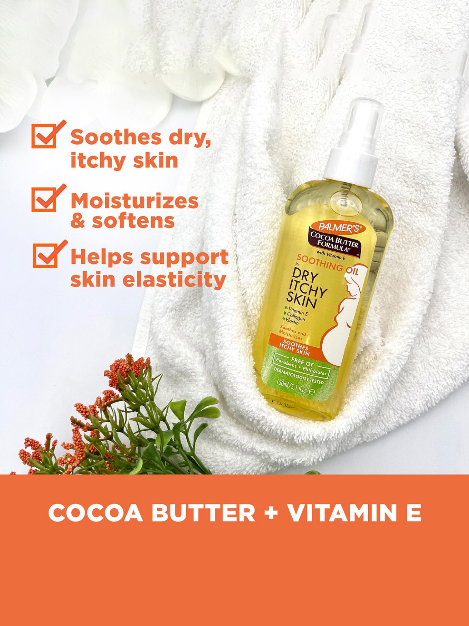 Palmer's Cocoa Butter Formula with Vitamin E Soothing Oil for Dry Itchy Skin - 150 ml