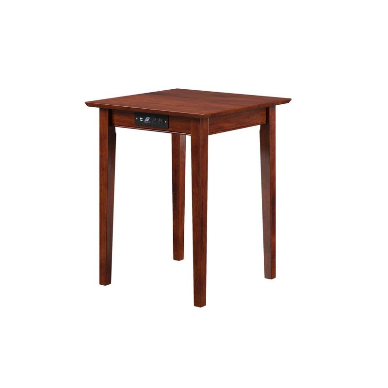 Printer Stand Shaker Style USB Charger Walnut - Atlantic Furniture