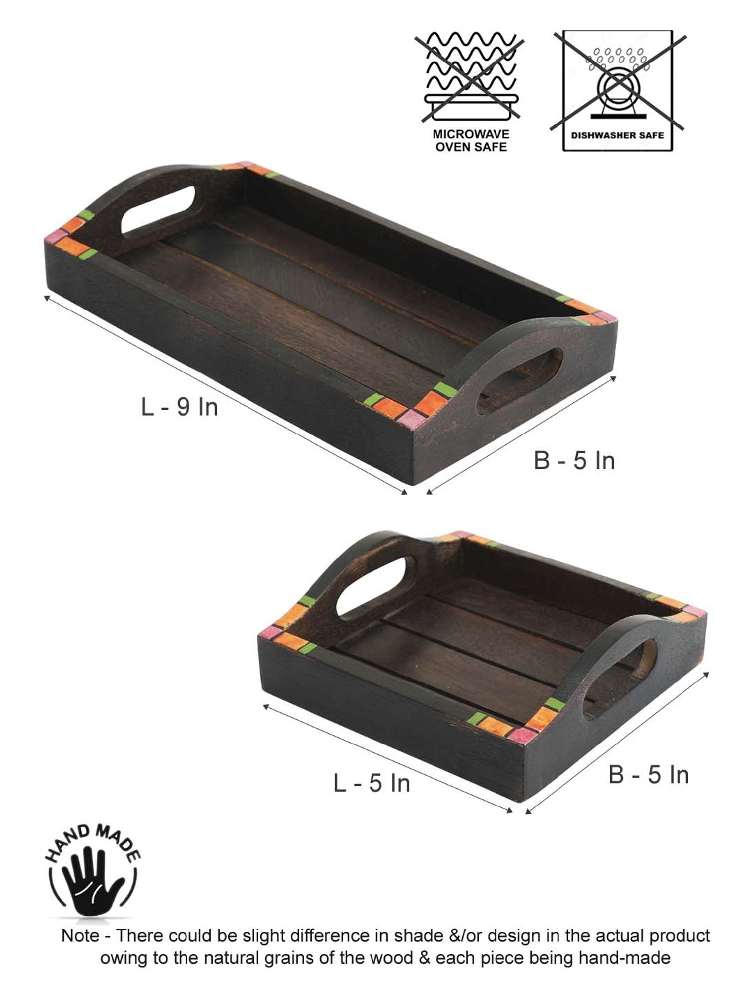 VarEesha Mango Wood Madhubani Work Foldable Bed Tray - Set of 1