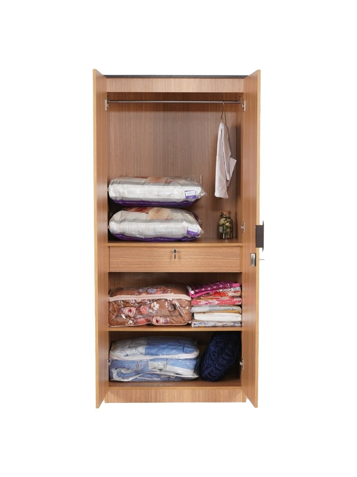 Home Basics 5 Dual Hook Chrome Plated Steel Over the Door Hanging Rack