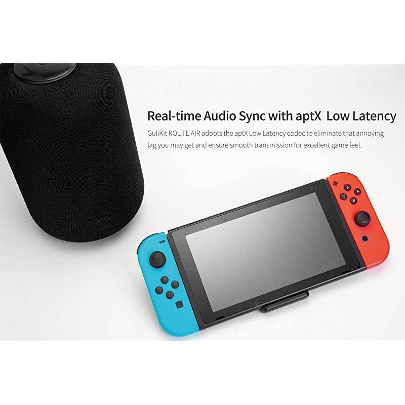 Switch amp Switch Lite Bluetooth Adapter PS4 PC APTX Low Latency Wireless Transmitter Receiver with AB Dual Paring for Airpods QC35 etc Bluetooth Headphone SpeakersWhite