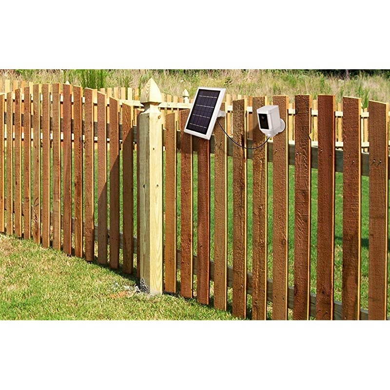 Solar Panel Compatible with Ring Spotlight Cam Battery Power Your Ring Surveillance Camera continuously 3 Pack White