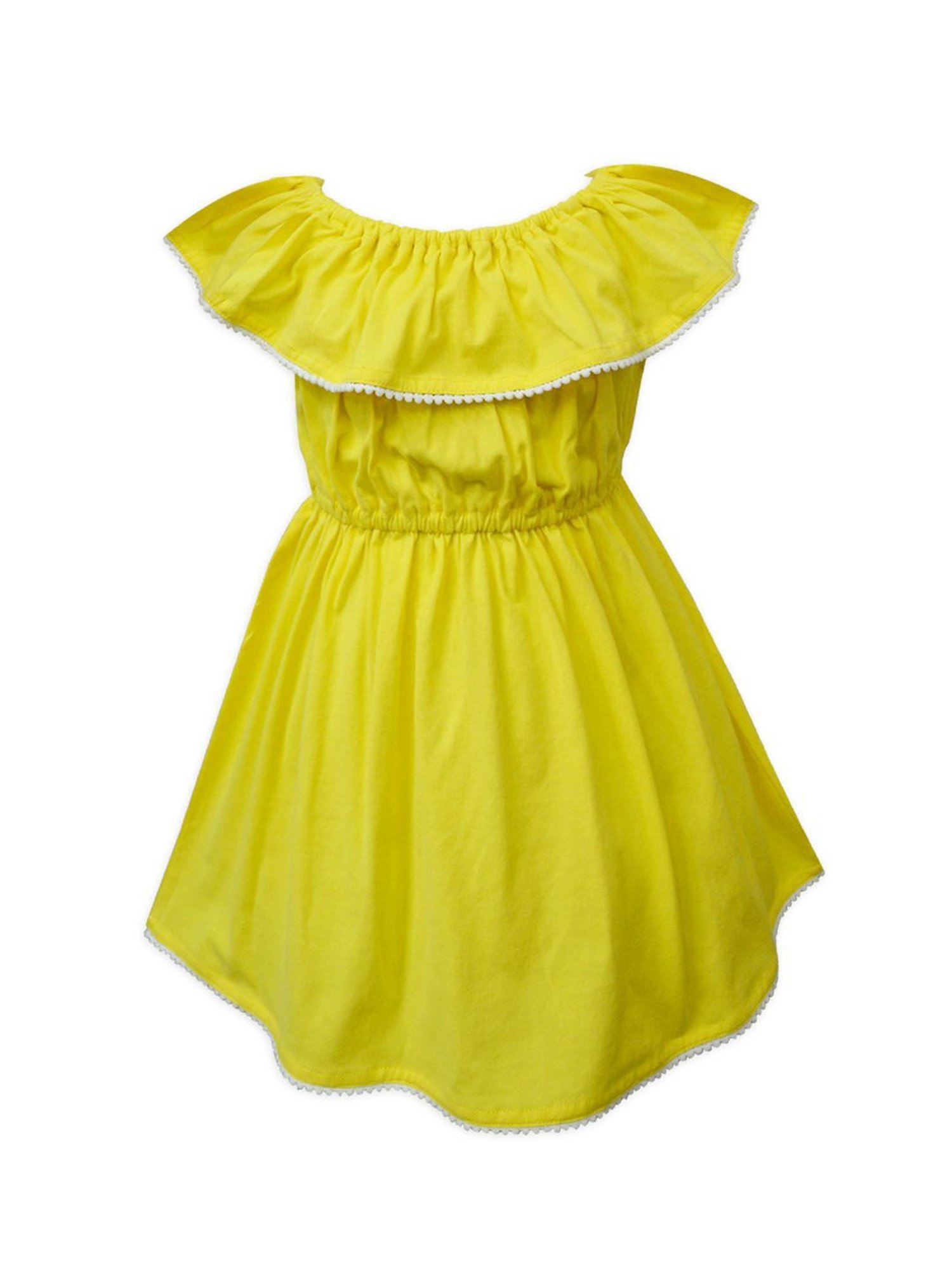 A.T.U.N. Girls Lemon Yellow Regular Dress