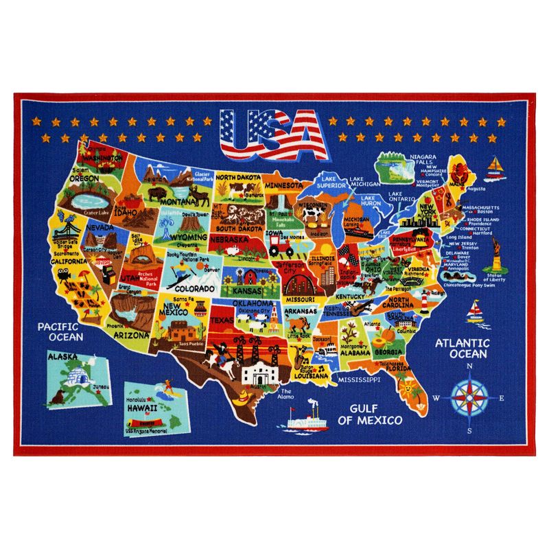 5'2"x7'2" Carmela Rug Blue/Ivory - SoHome