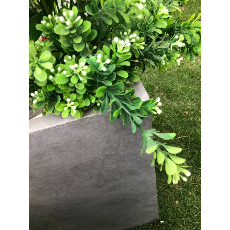 Set of 2 Kante Lightweight Modern Rectangular Outdoor Planters Natural Concrete - Rosemead Home & Garden, Inc.