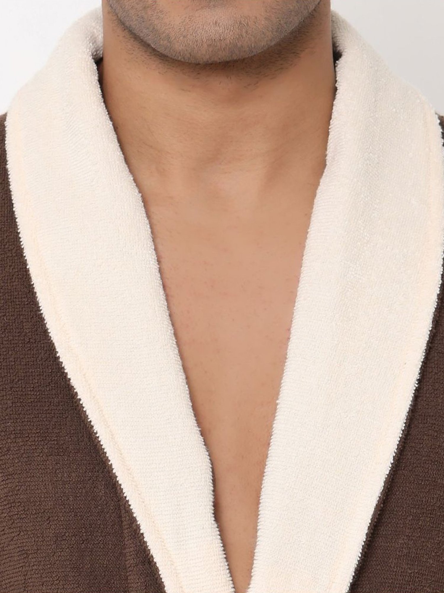 Spaces Cloudz Solid Brown Cotton Bathrobes