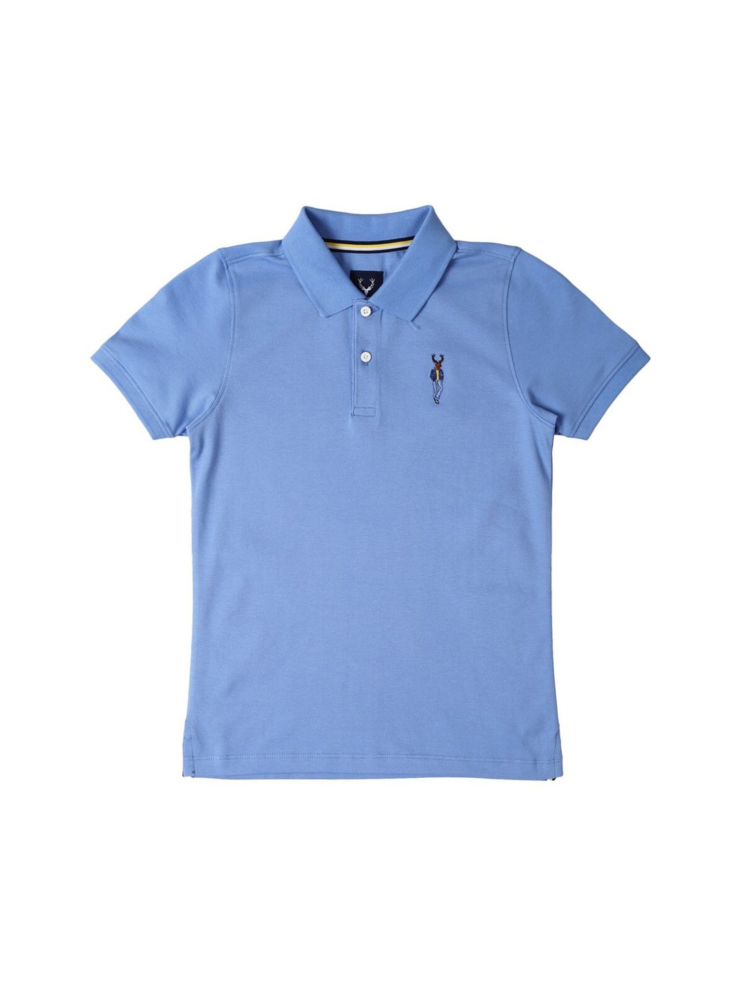 Allen Solly Junior Yellow Logo Print Polo T-Shirt