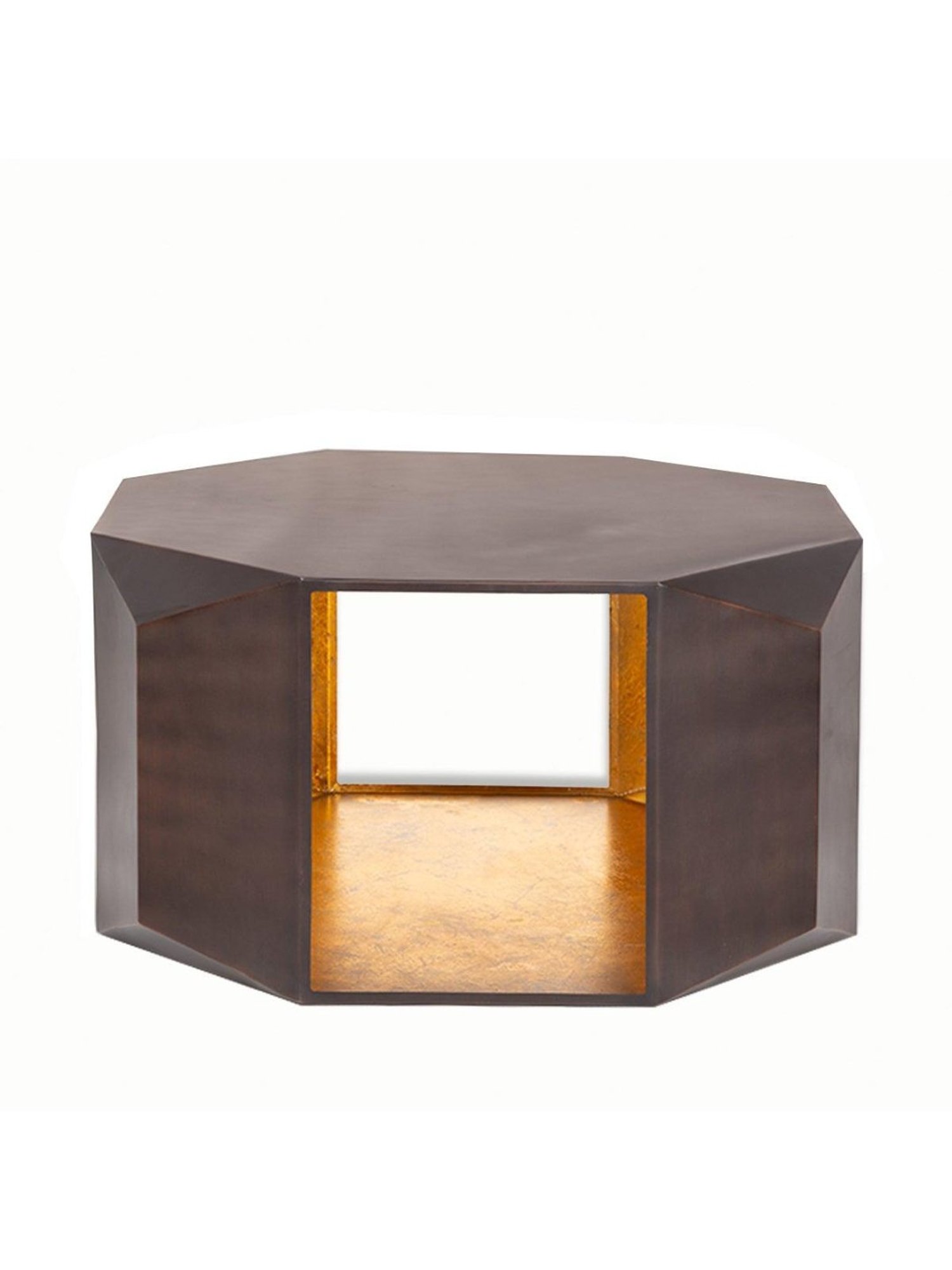 Home4U Origami Gold & Black Iron Coffee Table