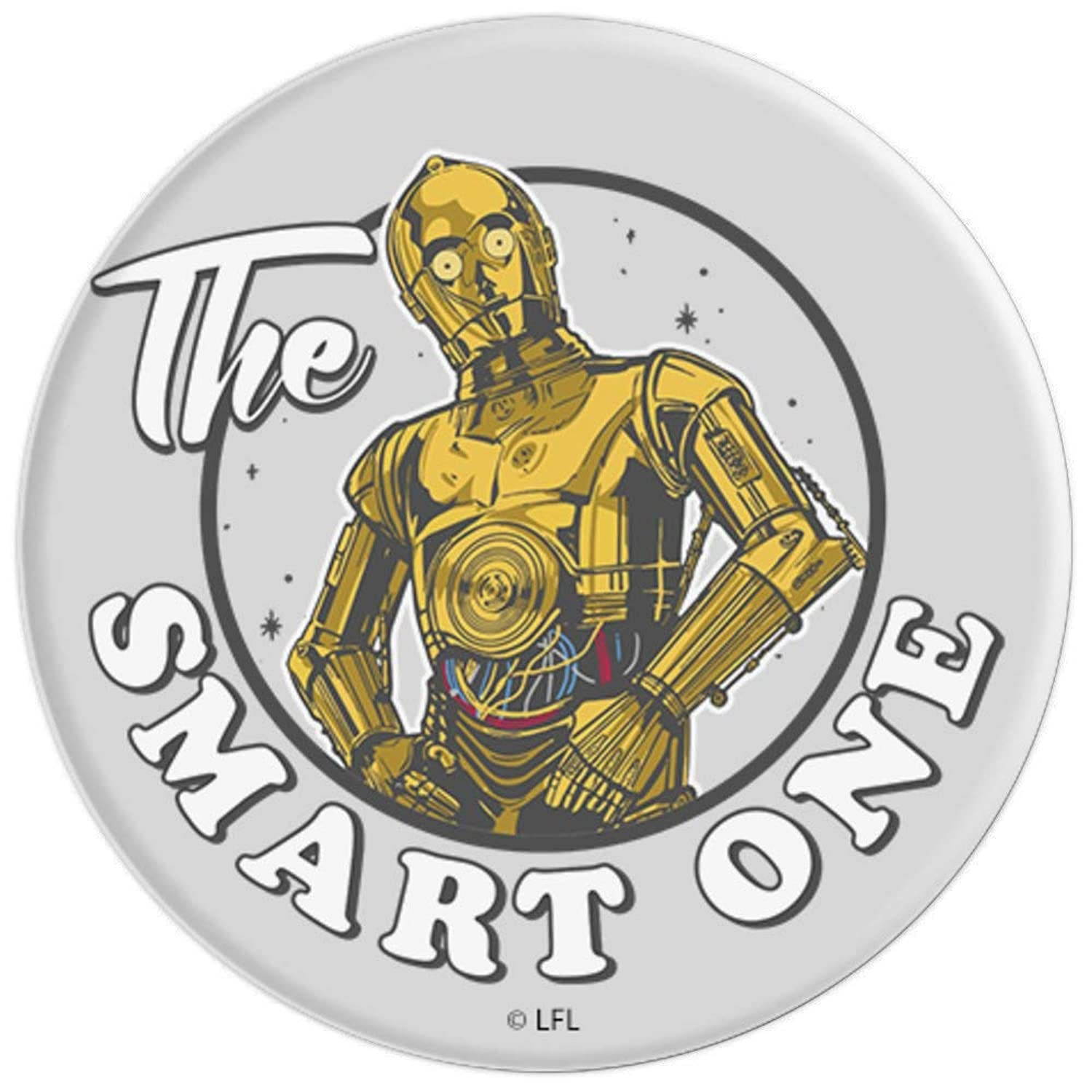 Star Wars C3PO I Am The Smart One Portrait PopSockets Grip and Stand for Phones and Tablets