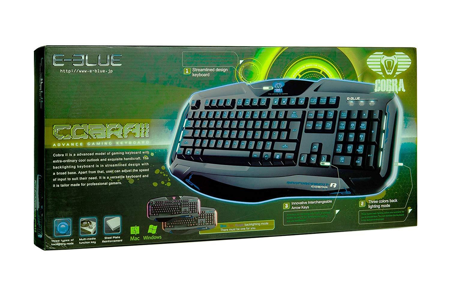 E-Blue Cobra Reinforcement-R Backlit Gaming Keyboard (EKM705BKUS-IU)
