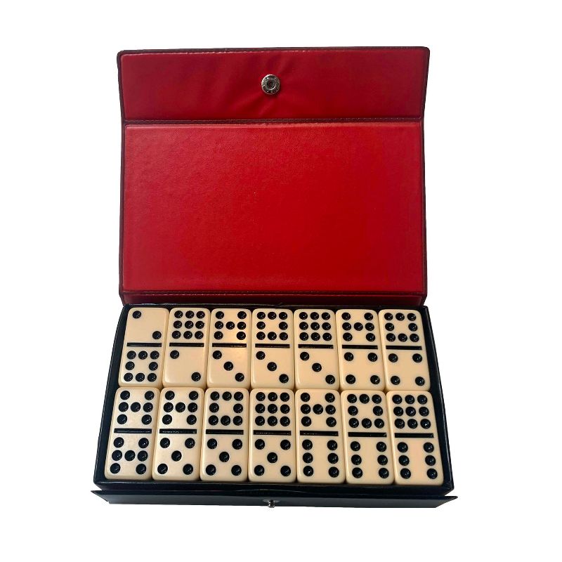 WE Games Double Nine Dominoes - Ivory Color Tiles, Club Size