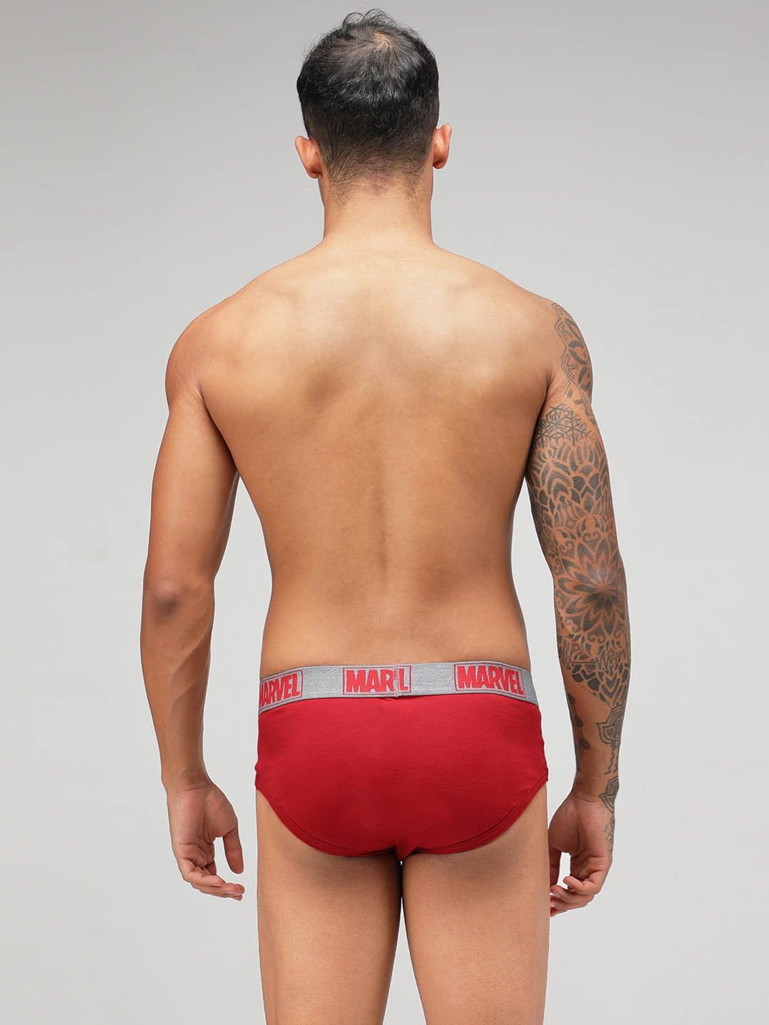 Zoiro Chinese Red & Castle Rock Regular Fit Briefs - Pack Of 2