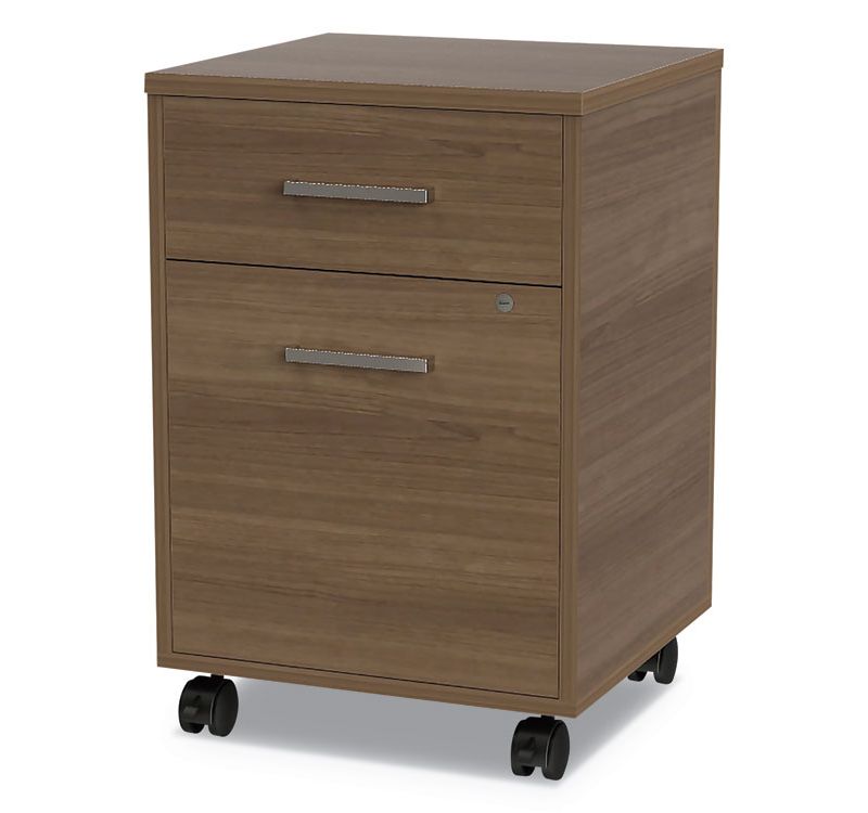 Linea Italia(R) Urban Mobile File Pedestal, 16w x 15 1/4d x 23 3/4h, Natural Walnut UR610NW