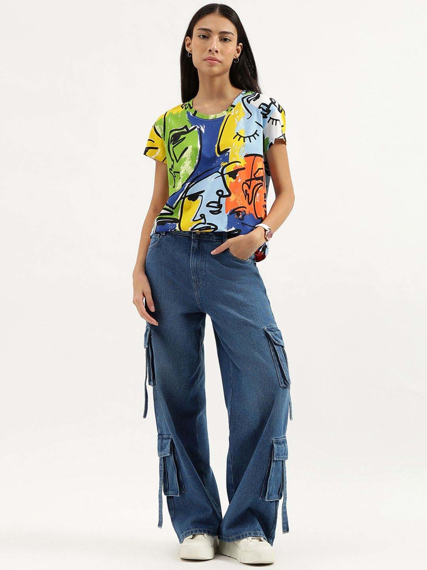 United Colors of Benetton Multicolored Printed T-Shirt