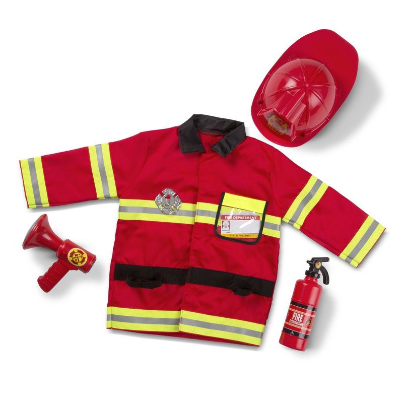 Melissa & Doug Fire Chief Role Play Costume Dress-Up Set (6pc)