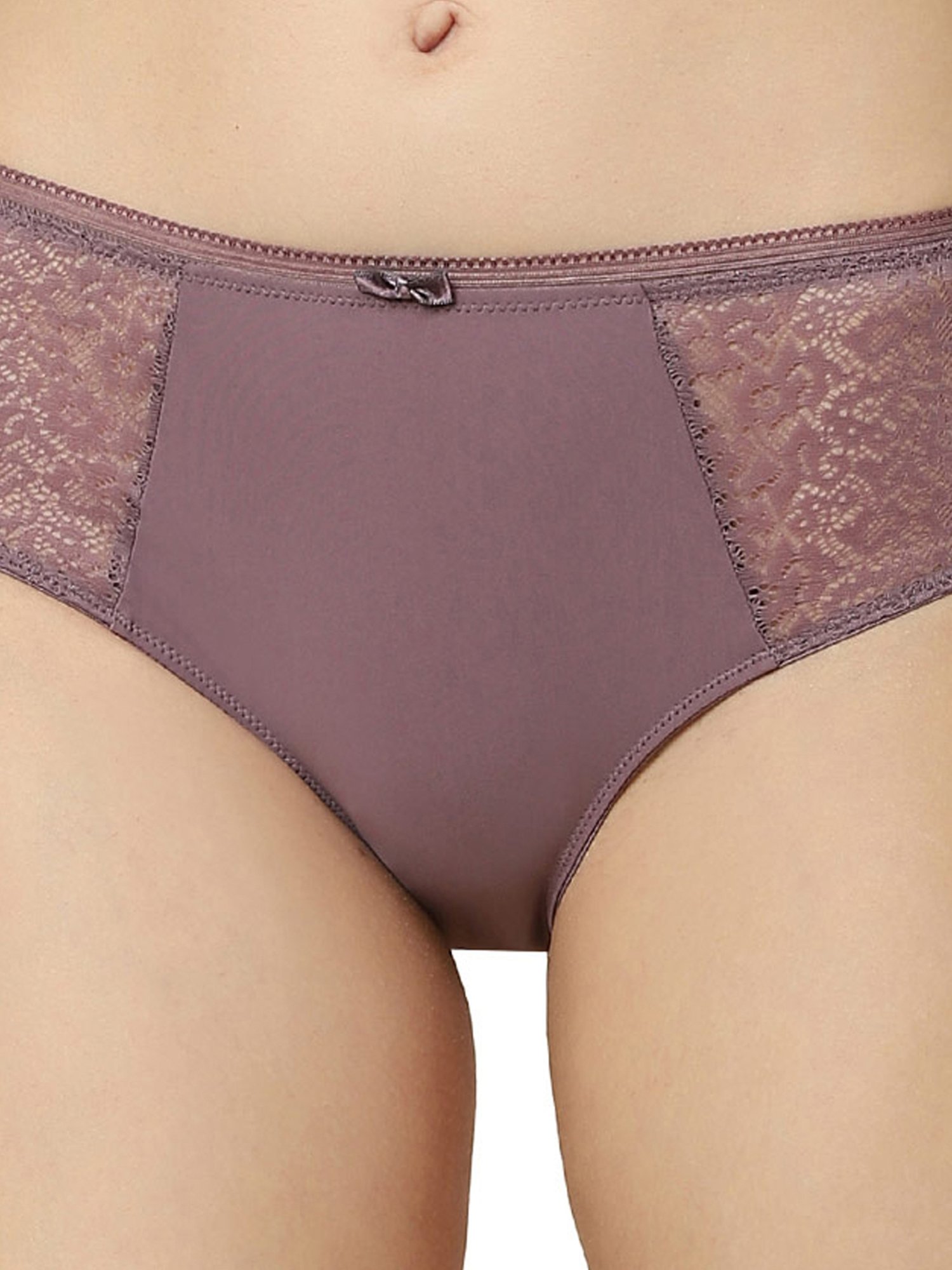 Triumph Brown Self Pattern Hipster Panty