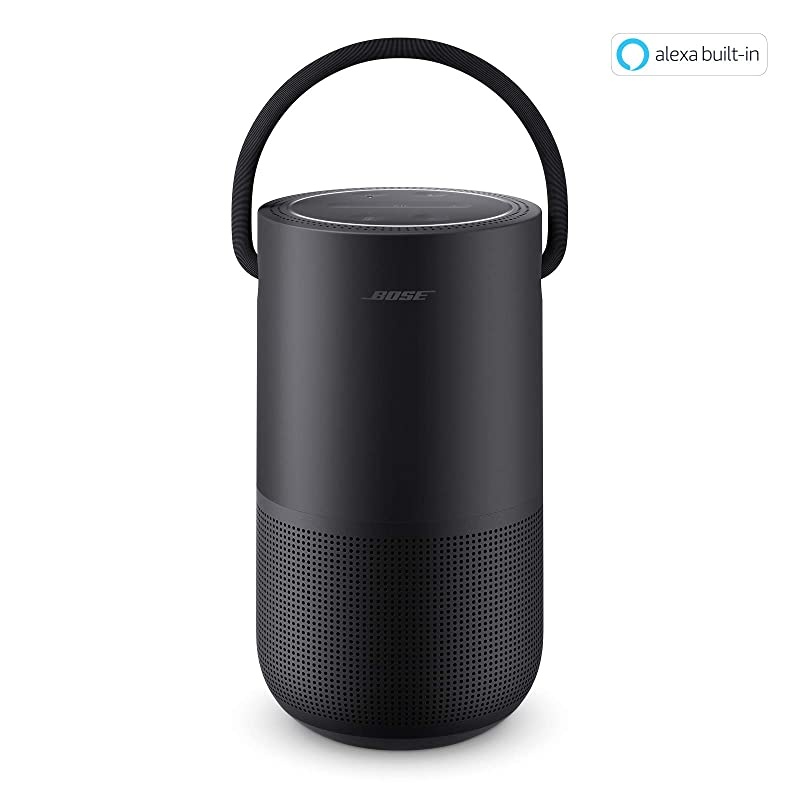Portable Home Speaker with Alexa Voice Control Built-in, Black Bundle with  Portable Home Speaker Charging Cradle, Black