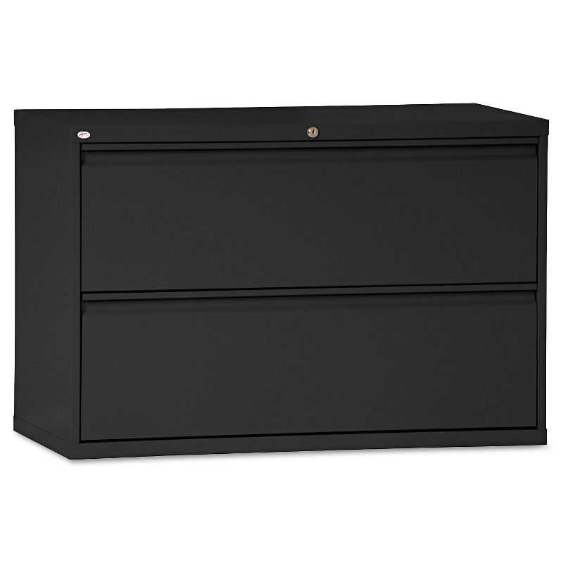 Alera Two-Drawer Lateral File Cabinet, 42w x 19-1/4d x 28-3/8h, Black LF4229BL