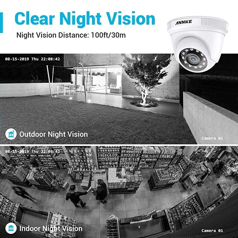 Y200 8 Channel CCTV Security Camera System 5MP Lite 5-in-1 DVR with 8X 1080P HD Weatherproof Cameras, Motion Alert, Remote Access, 1TB Hard Drive