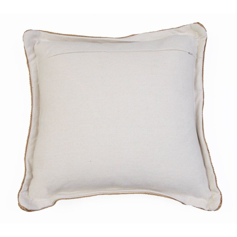 20"x20" Harika "No Place Like Home" Braided Jute Pillow - Décor Therapy