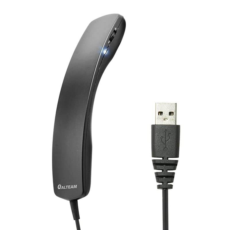 Wired Portable USB Handset Plug and Play with 2M Long Cable for Softphone Lightweight 78g Retro Volume Control Microphone Mute for ComputerSkypeVoipOffice DesktopPCLaptopCall Center