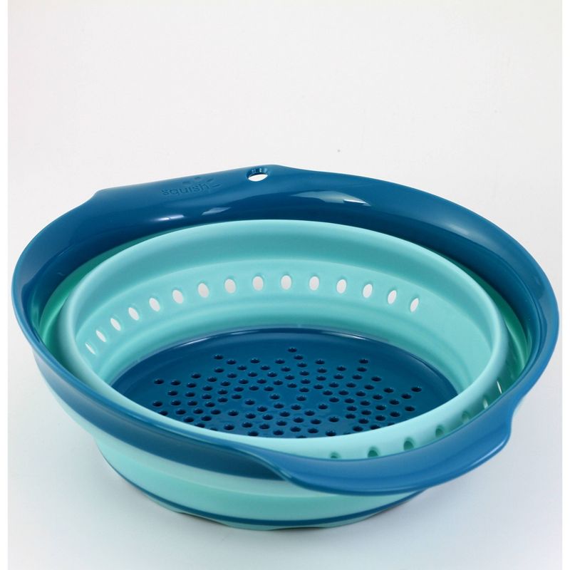 Squish 4qt Plastic Collapsible Colander Teal