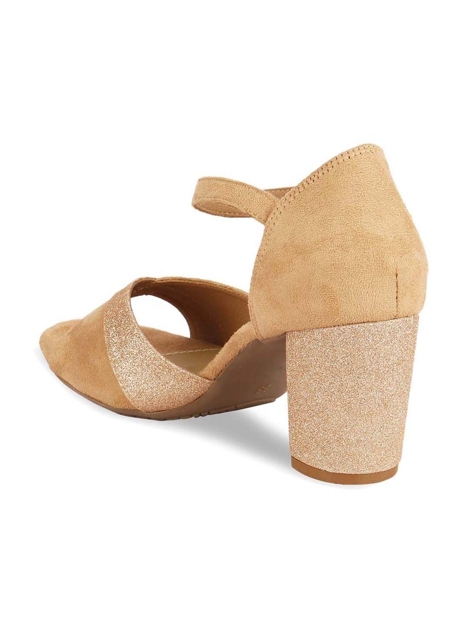 Rocia by Regal Women's Beige Ankle Strap Sandals