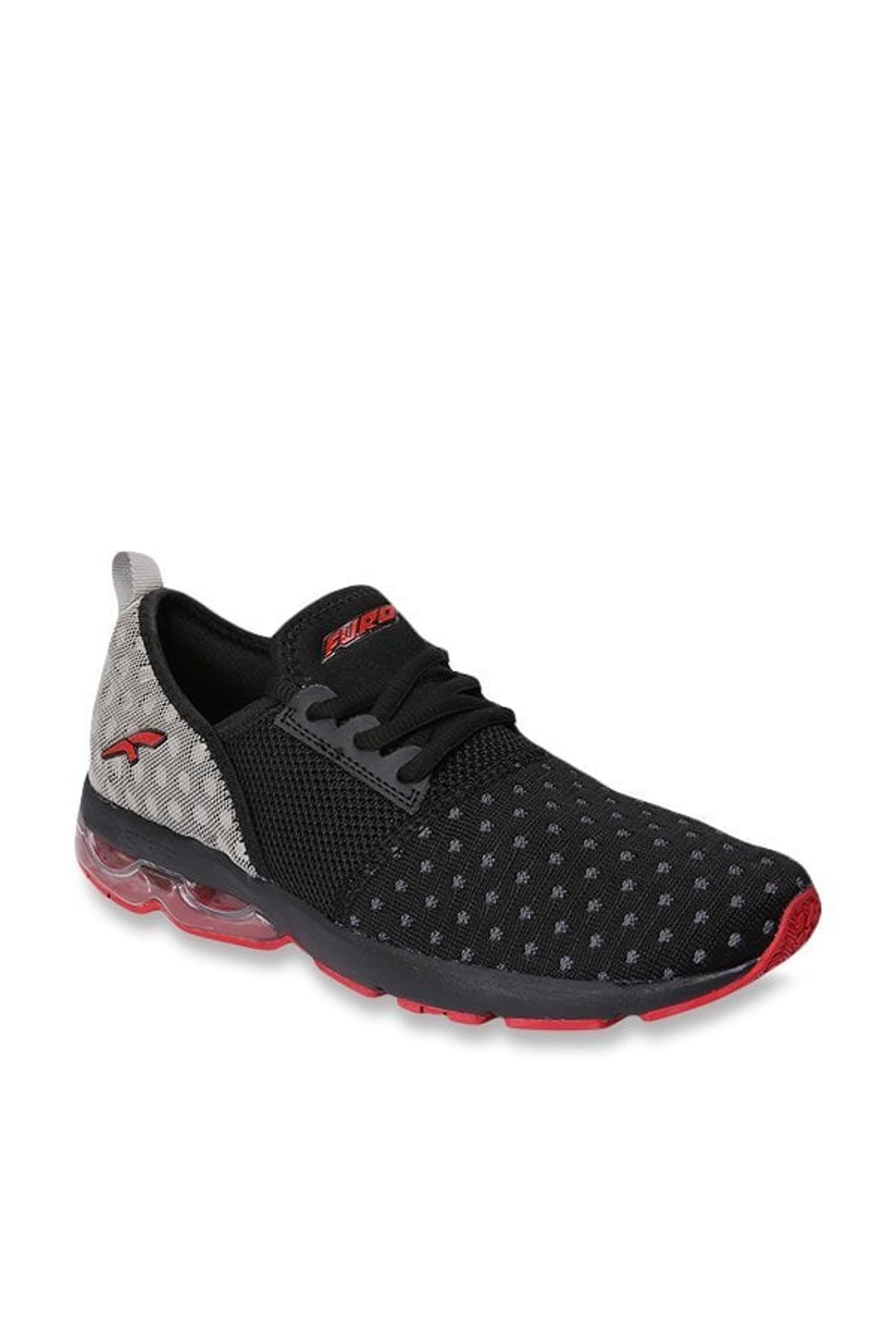 Furo by Red Chief Men's Black & Grey Running Shoes