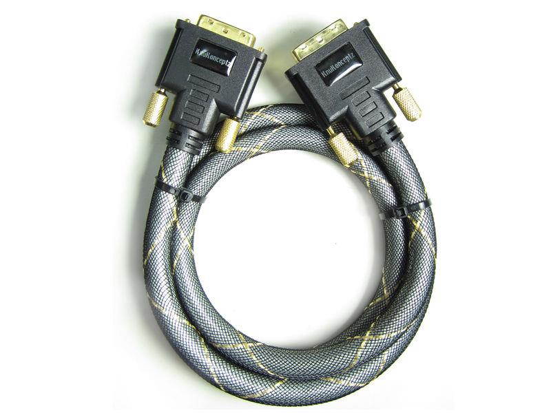 KnuKonceptz Silver Plated Copper Monster DVI-D Dual Link 24 + 1 5M 16 Foot Cable
