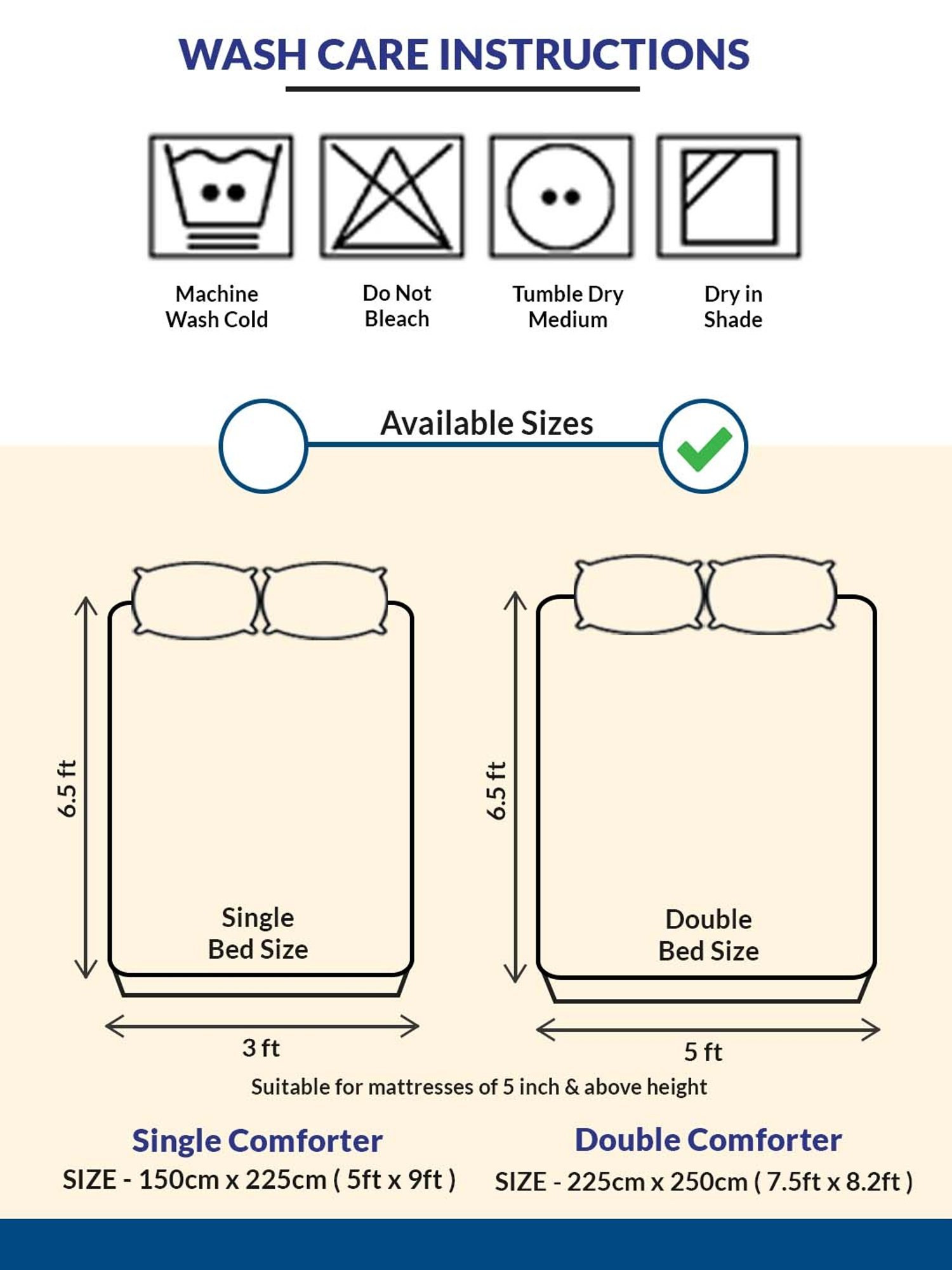 Swayam Sparkle White & Brown Cotton Blend 120 TC Comforter - Set of 1