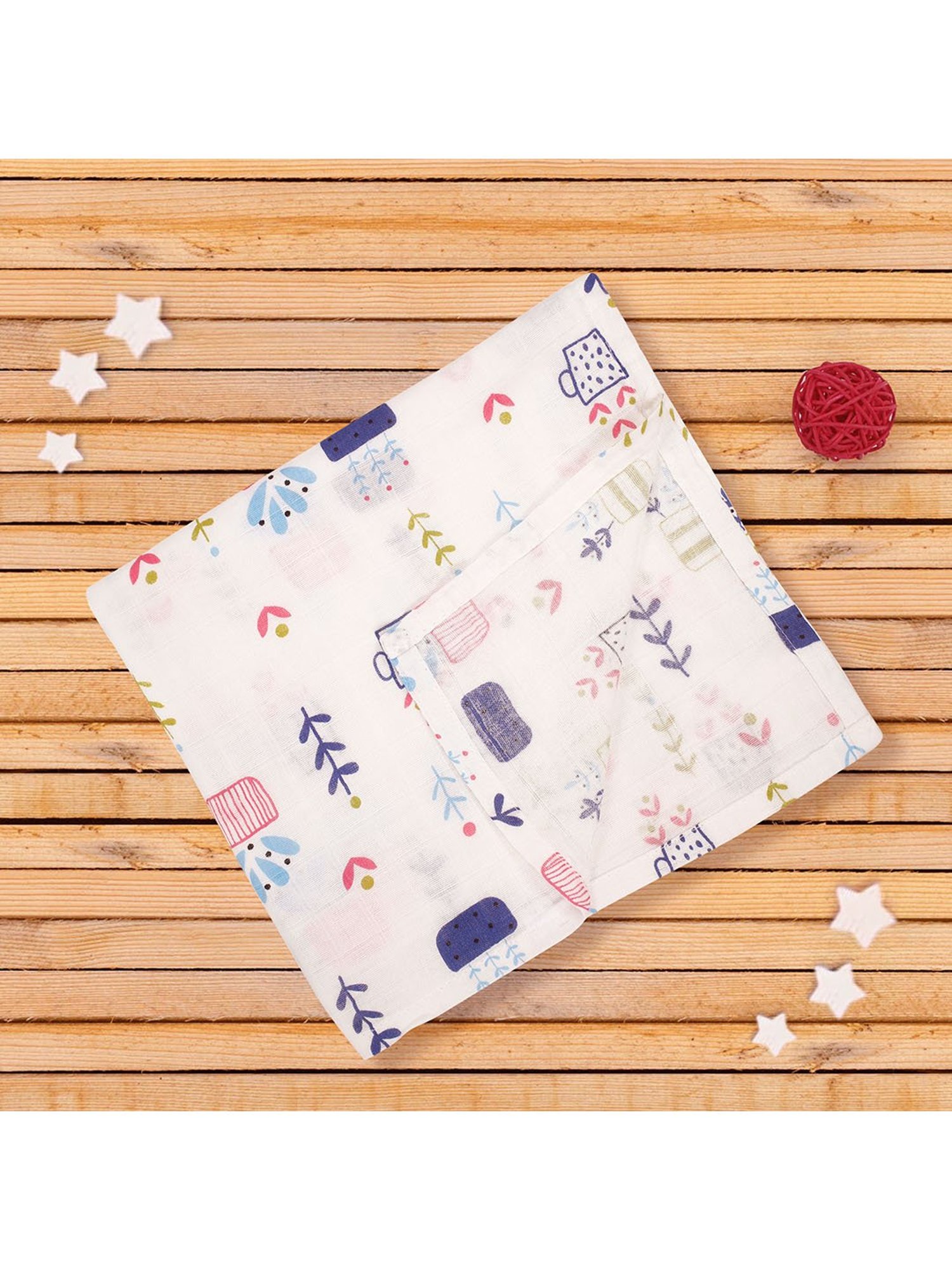 Baby Moo Plant Lover Multicolour Muslin Swaddle