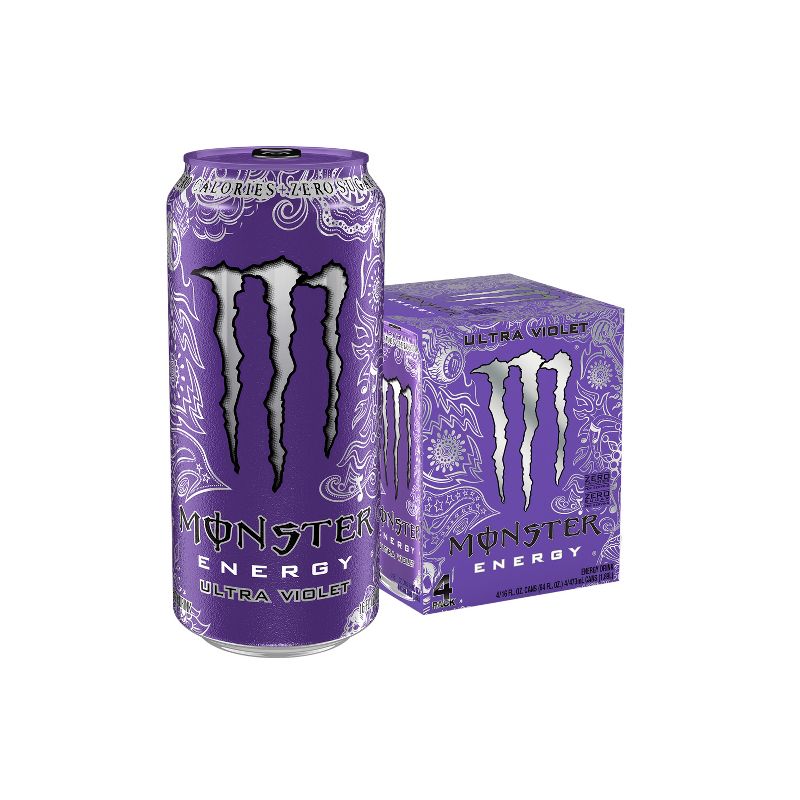 Monster Ultra Violet Energy Drinks - 4pk/16 fl oz Cans
