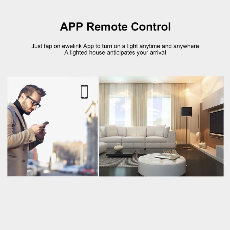 SONOFF T0US2C-TX 2 Gang Smart WiFi Wall Light Switch APP/Touch Control Timer US Standard Panel Smart Switch Compatible with Google Home/Nest & Alexa