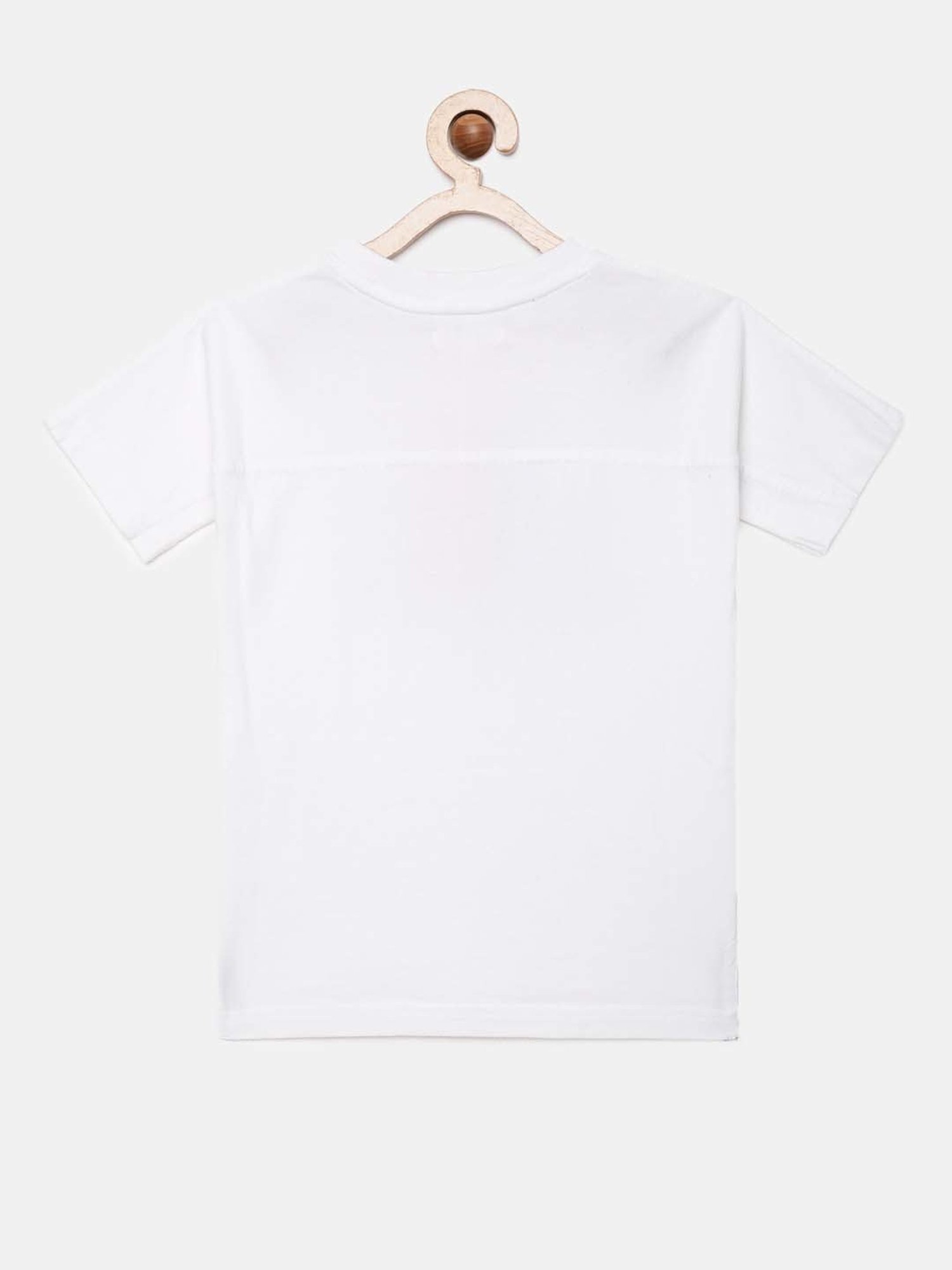 Angel & Rocket Kids White Cotton Printed T-Shirt