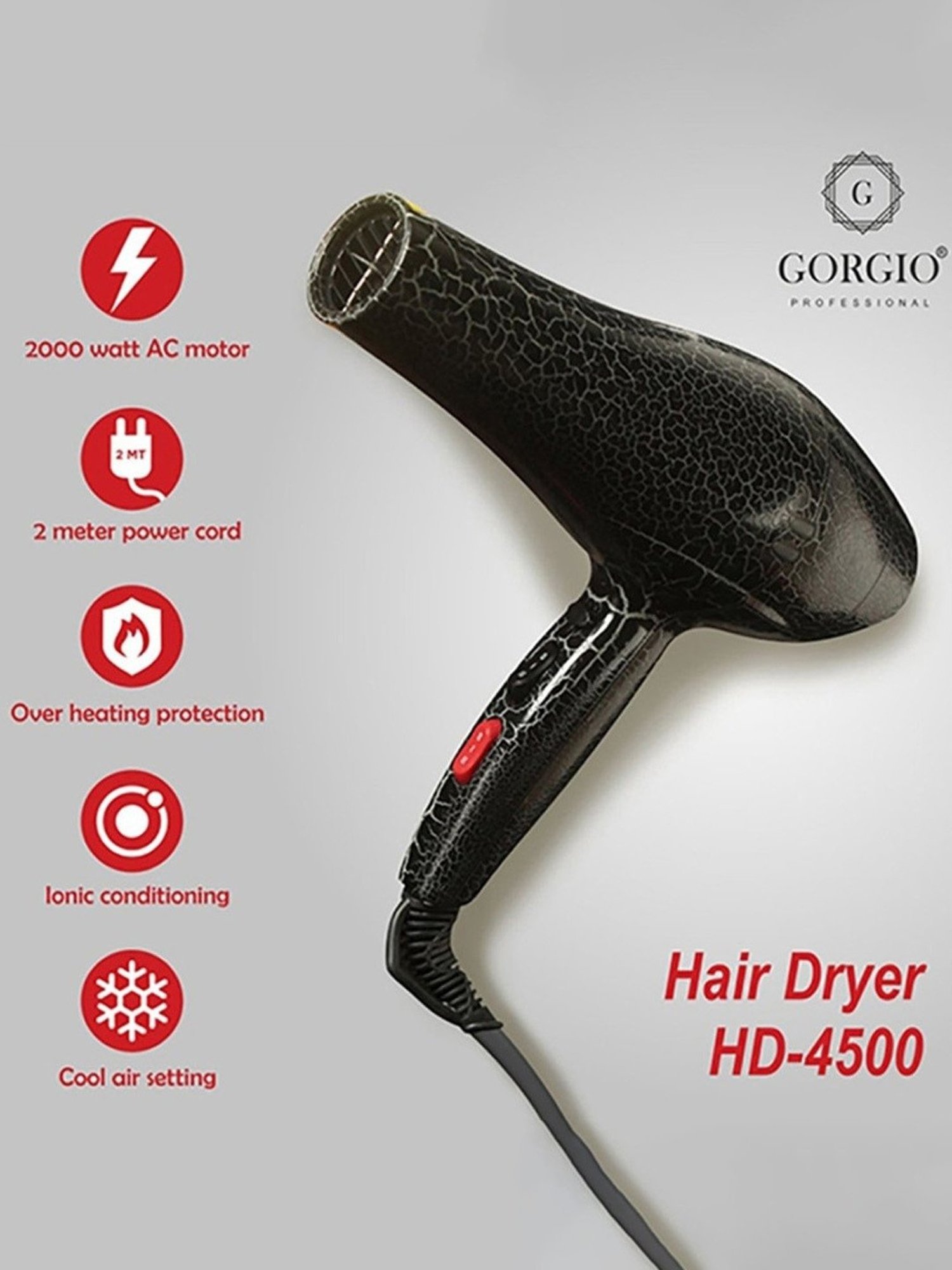 Staunch SHD2011 1600W Compact and Foldable Hair Dryer (White and Pink)