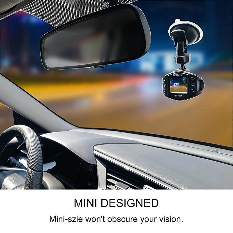 Dash Cam  Full HD 1080P Mini Car Camera Driving Recorder 15 inch Screen 170&deg;Wide Angle Dashboard Camera with GSensor Loop Recording WDR Motion Detection Night Vision 16GB Card Included