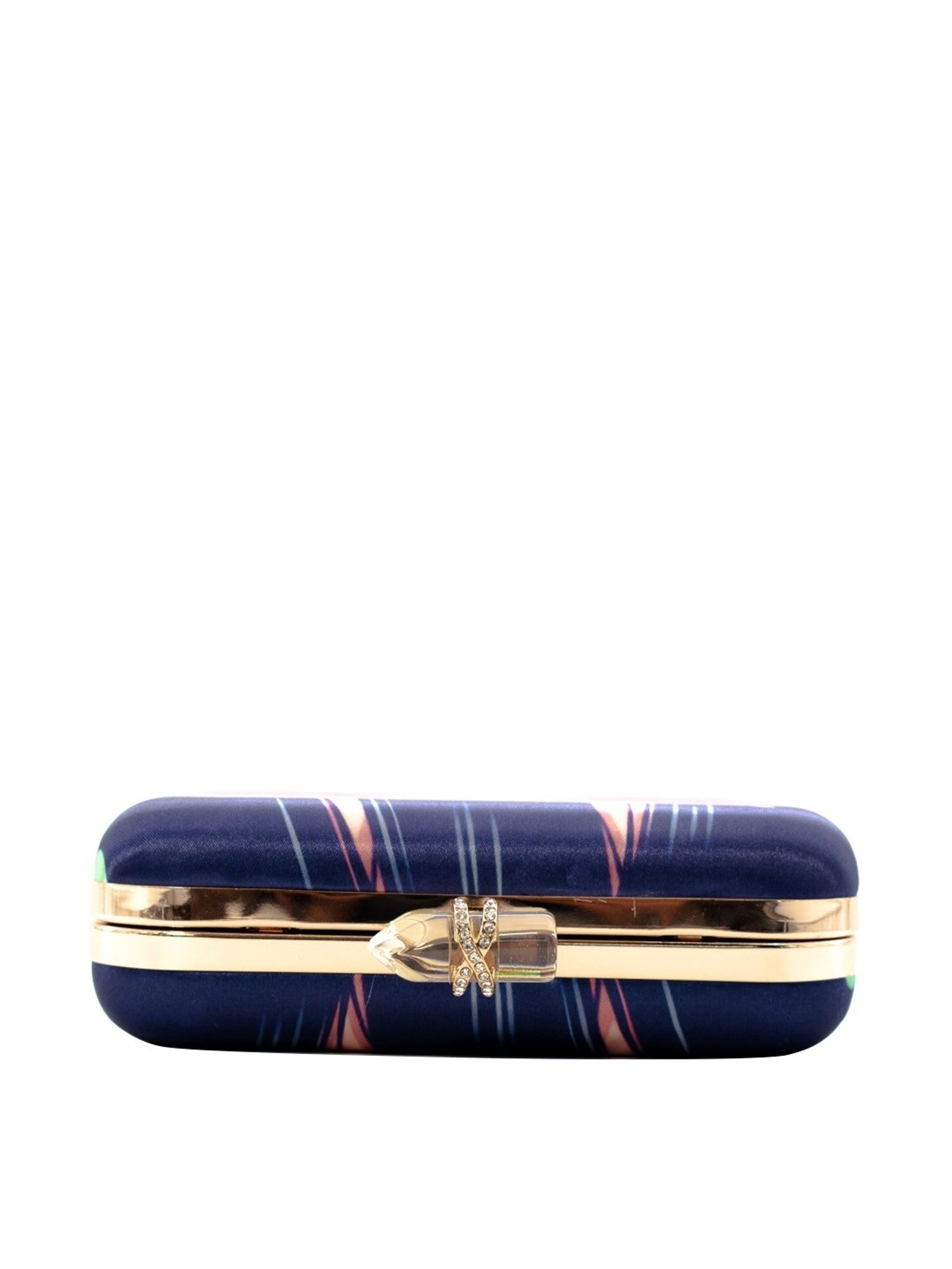 Sugarcrush Navy Satin Clutch