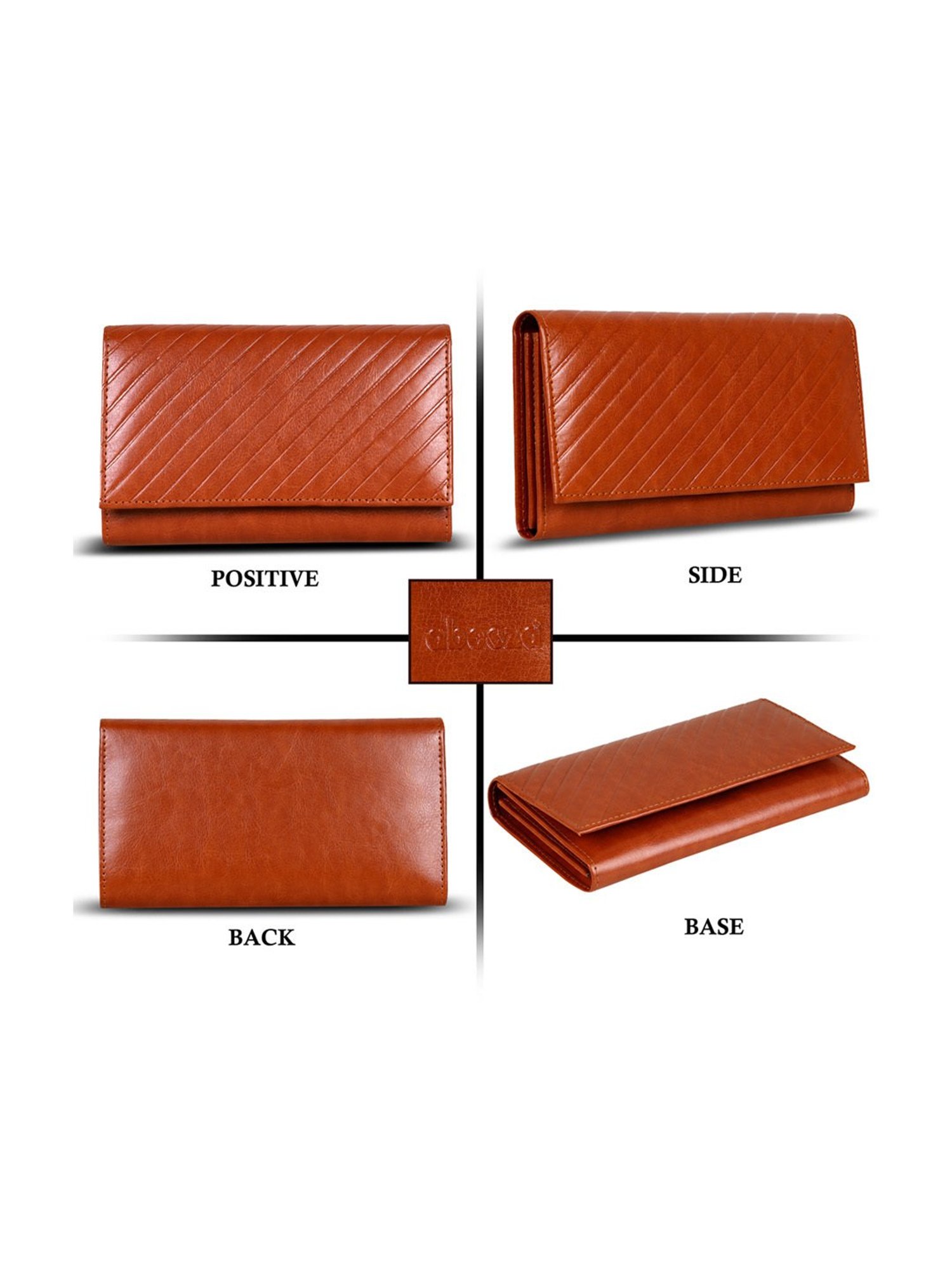 Abeeza Brown Textured Wallet for Women